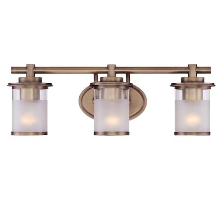 Designers Fountain Essence 23.25in 3-Light Old Satin Bronze Transitional Indoor Vanity Light 6693-OSB
